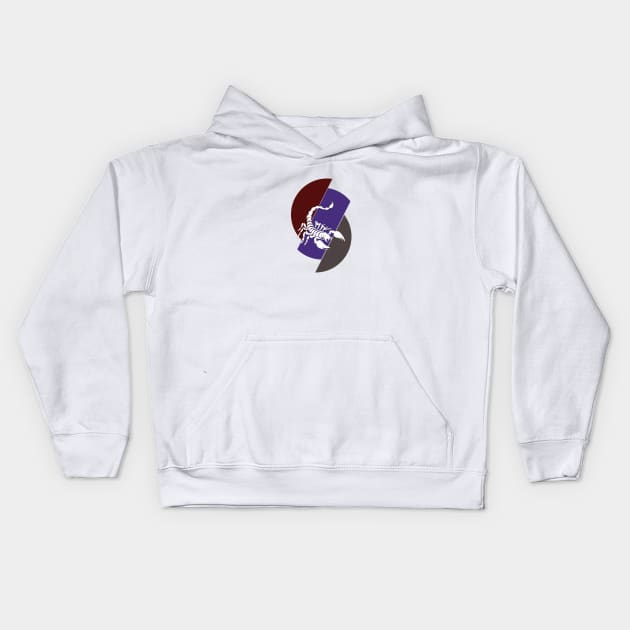 Scorpio color spectrum design Kids Hoodie by cusptees